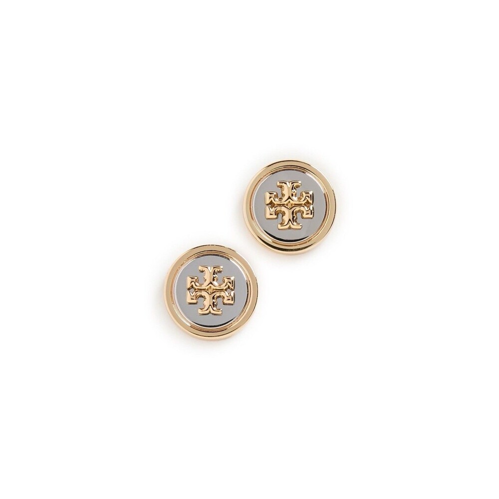 TORY BURCH Kira Double T Circle Stud Earrings